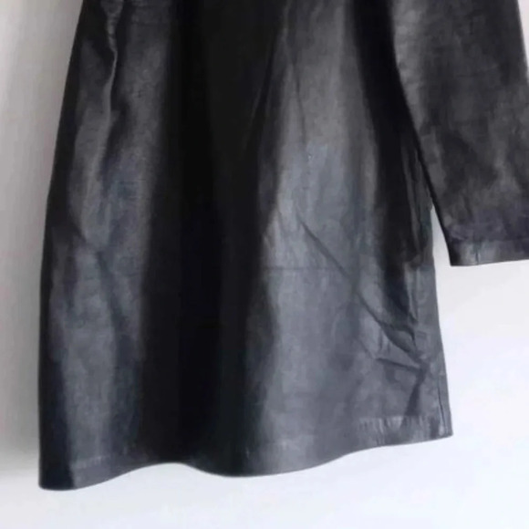 NWT Zara black genuine leather dress - Picture 4 of 12